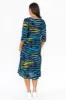 Milana Blue Foliage Crinkle Cotton Dress sold by Blue Bungalow