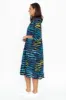 Milana Blue Foliage Crinkle Cotton Dress sold by Blue Bungalow