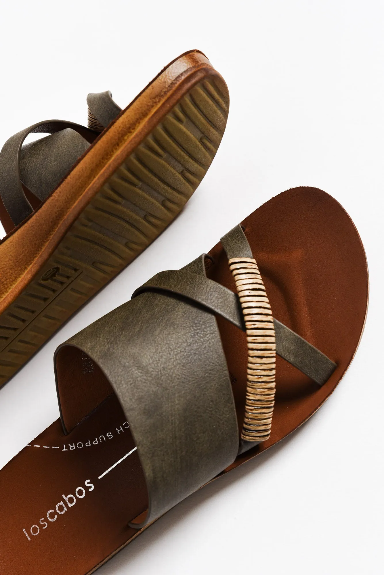 Bride Khaki Crossover Slide sold by Blue Bungalow product image thumbnail 3