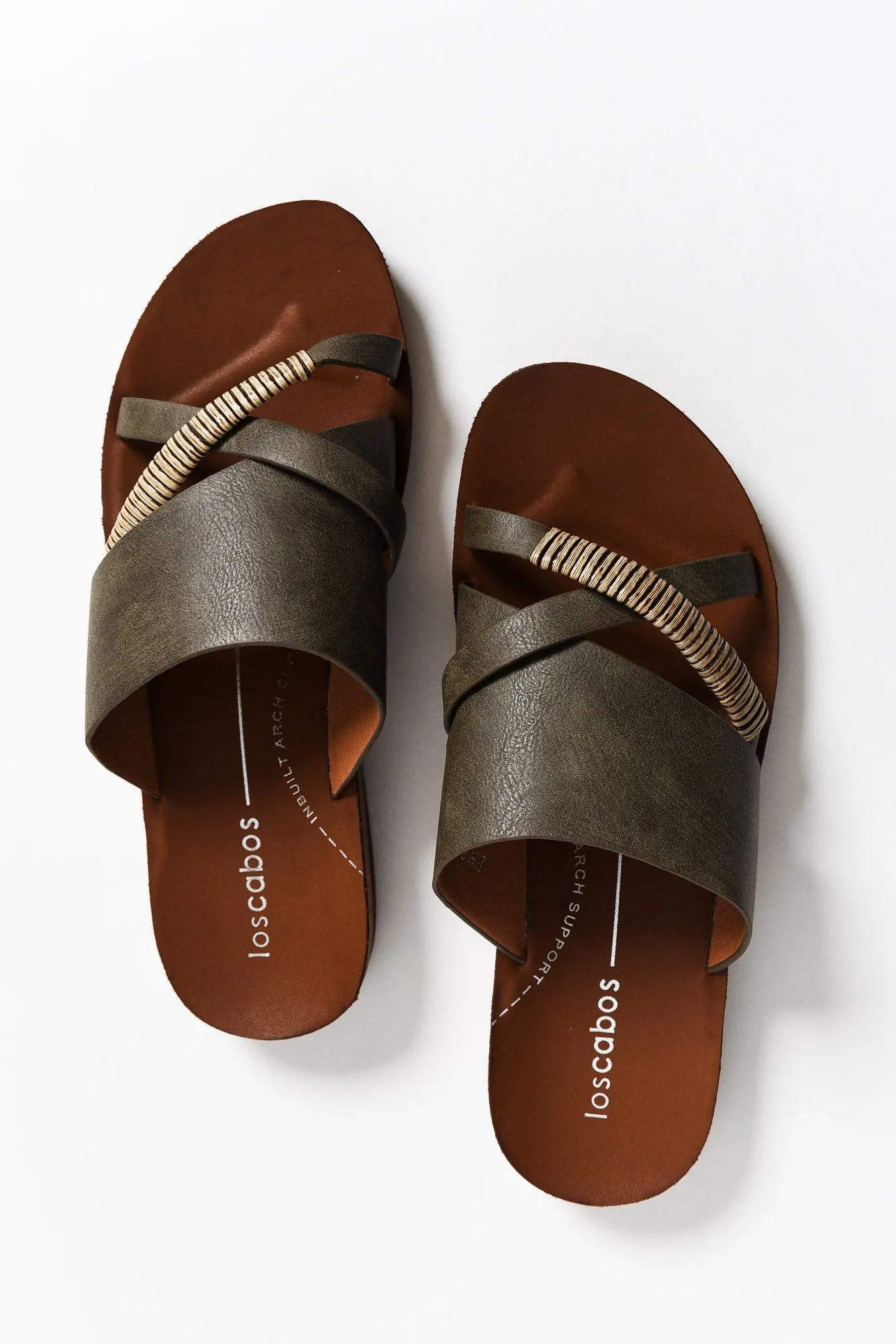 Bride Khaki Crossover Slide sold by Blue Bungalow product image thumbnail 2