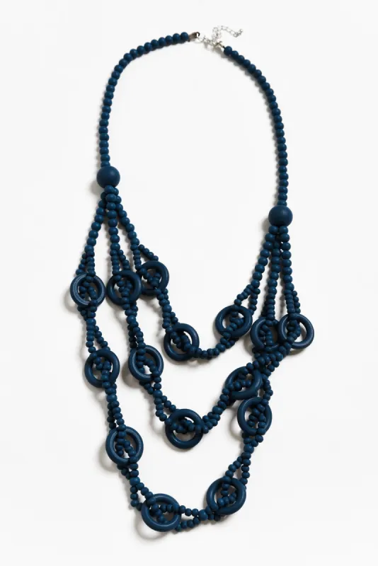 Riina Blue Beaded Necklace sold by Blue Bungalow