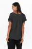 Anna Charcoal Linen Tee sold by Blue Bungalow