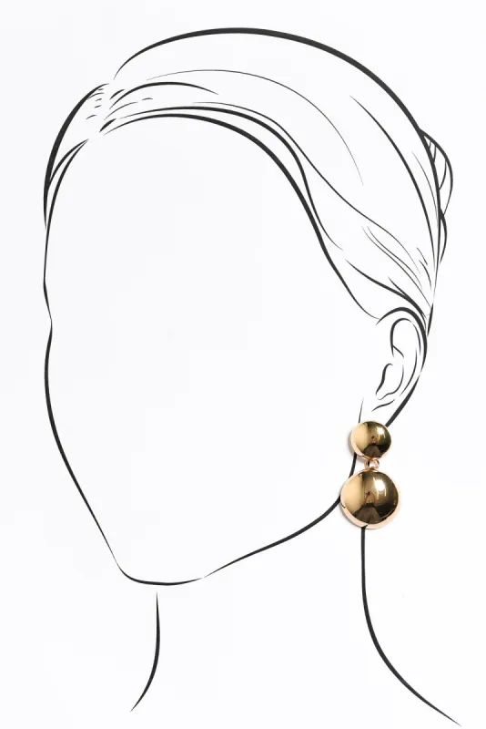Caven Gold Ball Drop Earrings sold by Blue Bungalow