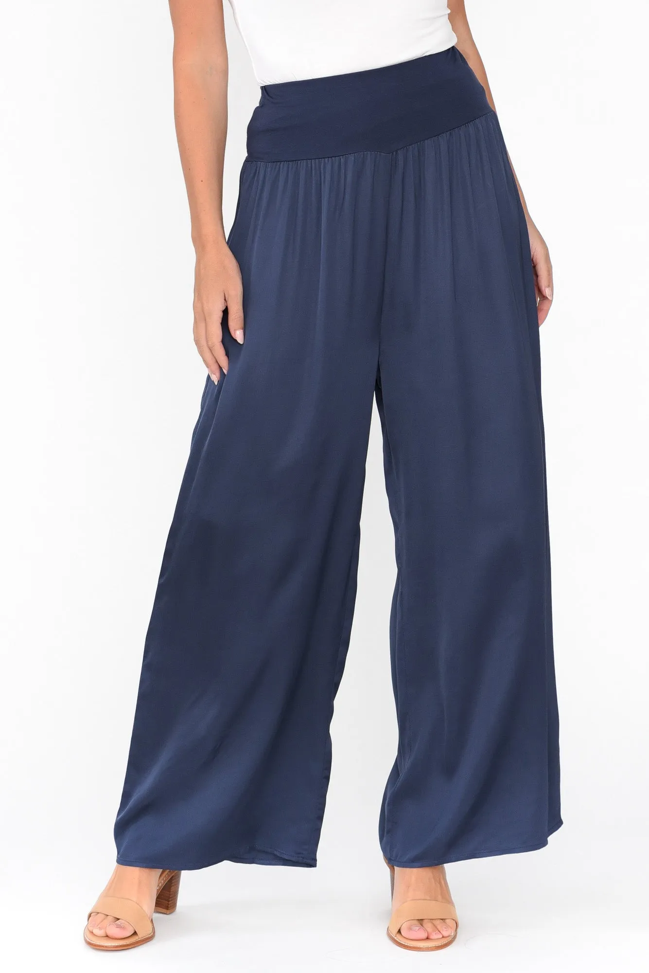 Keep Me Waiting Navy Pants sold by Blue Bungalow