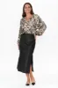 Underground Black Leather Split Skirt sold by Blue Bungalow