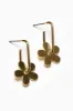 Eve Gold Flower Drop Earrings sold by Blue Bungalow