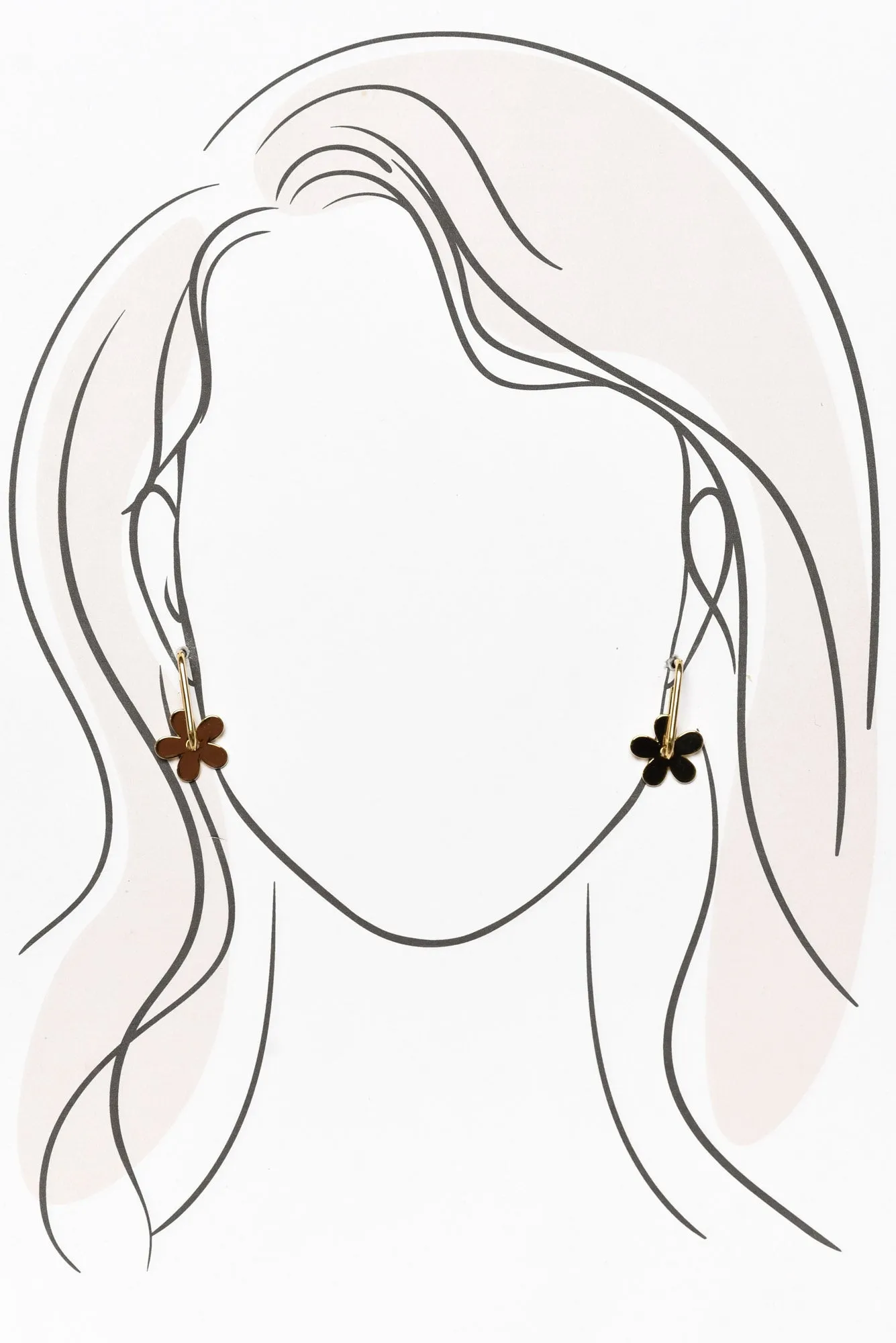 Eve Gold Flower Drop Earrings sold by Blue Bungalow product image thumbnail 2