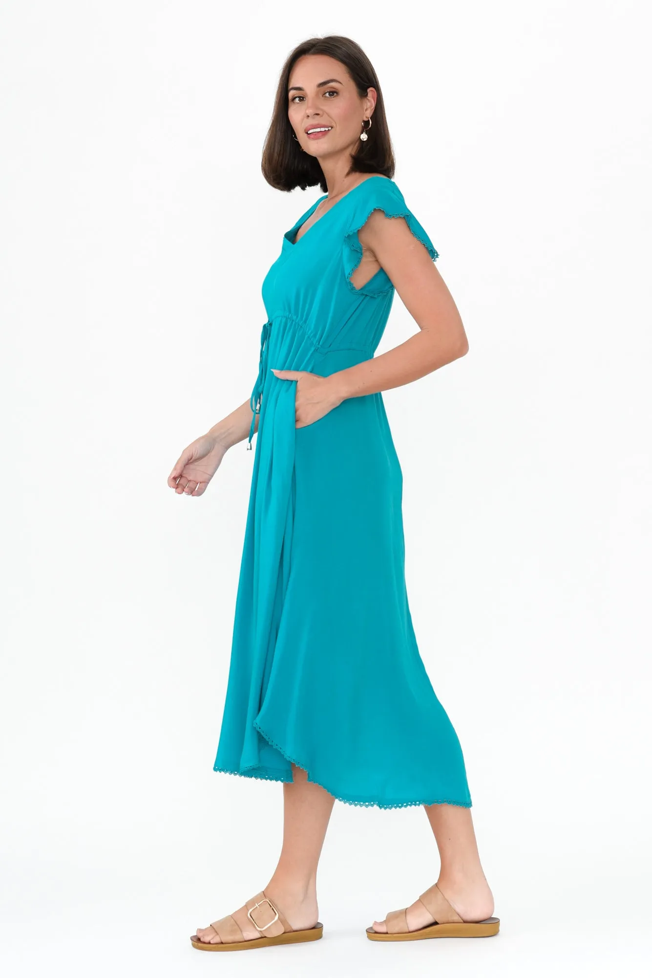 Libby Blue Midi Dress sold by Blue Bungalow product image thumbnail 4