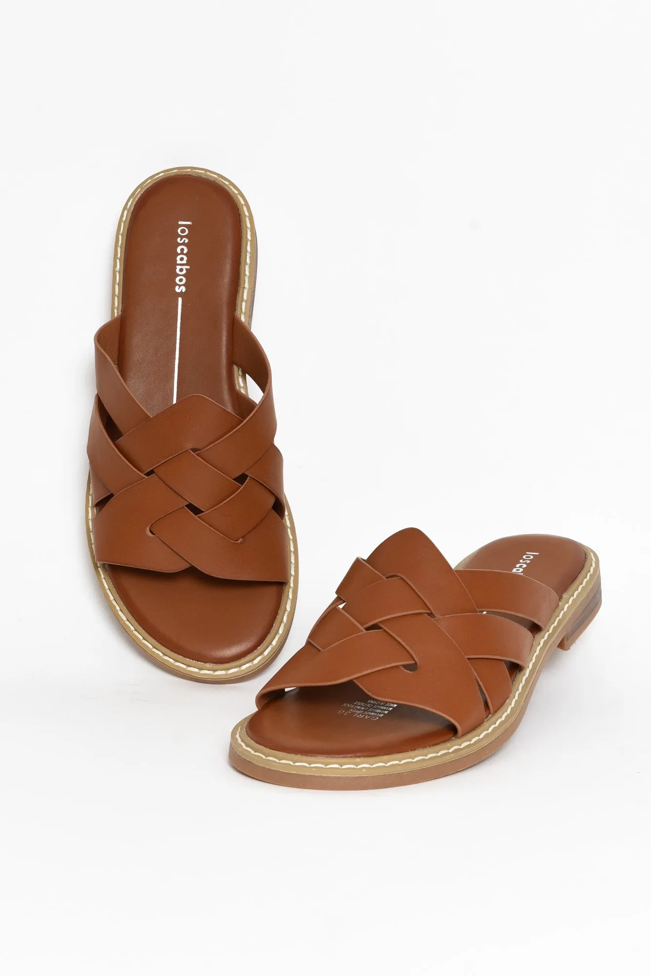 Gari Tan Strappy Slide sold by Blue Bungalow