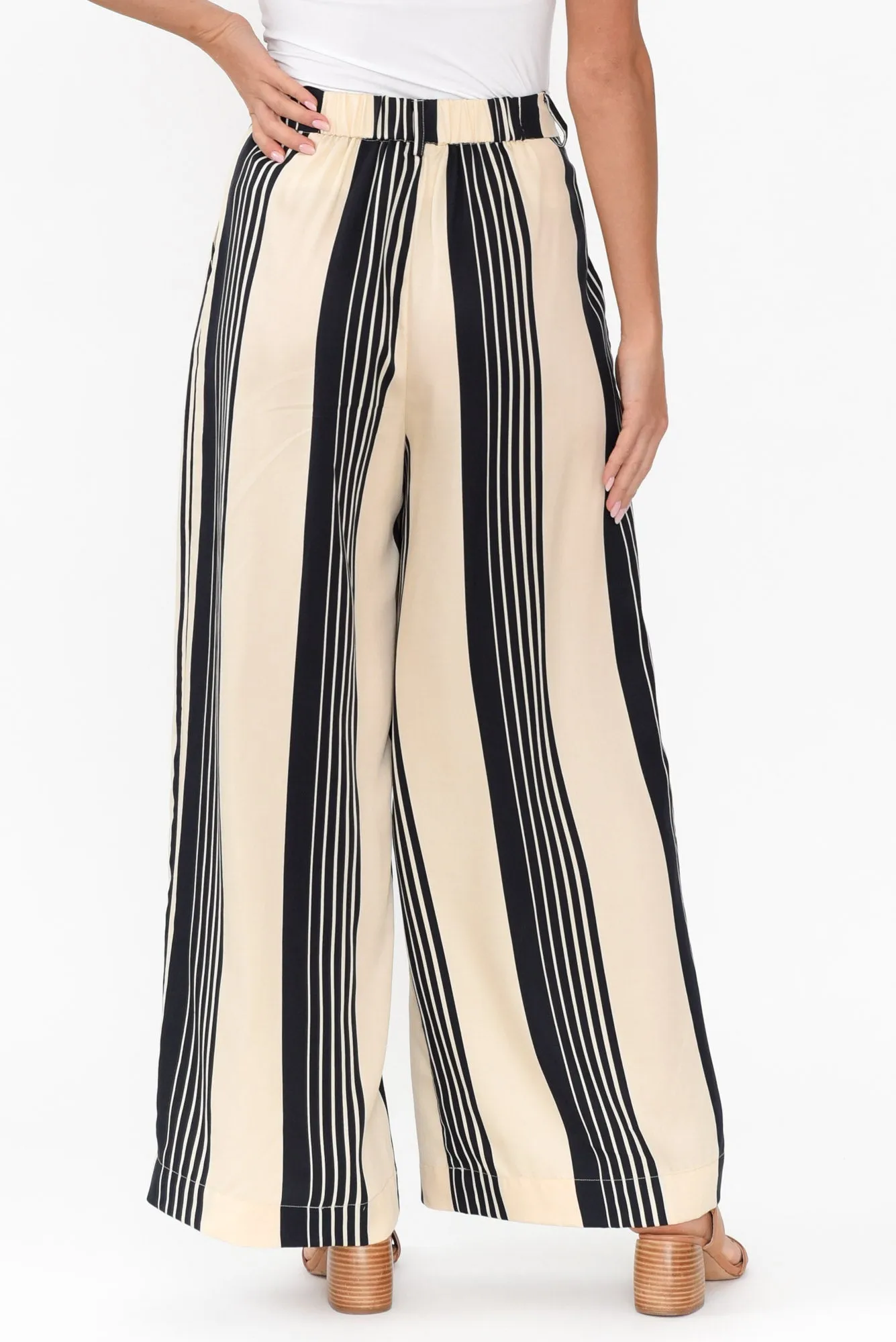 Heartstopper Navy Stripe Lyocell Pants sold by Blue Bungalow product image thumbnail 5