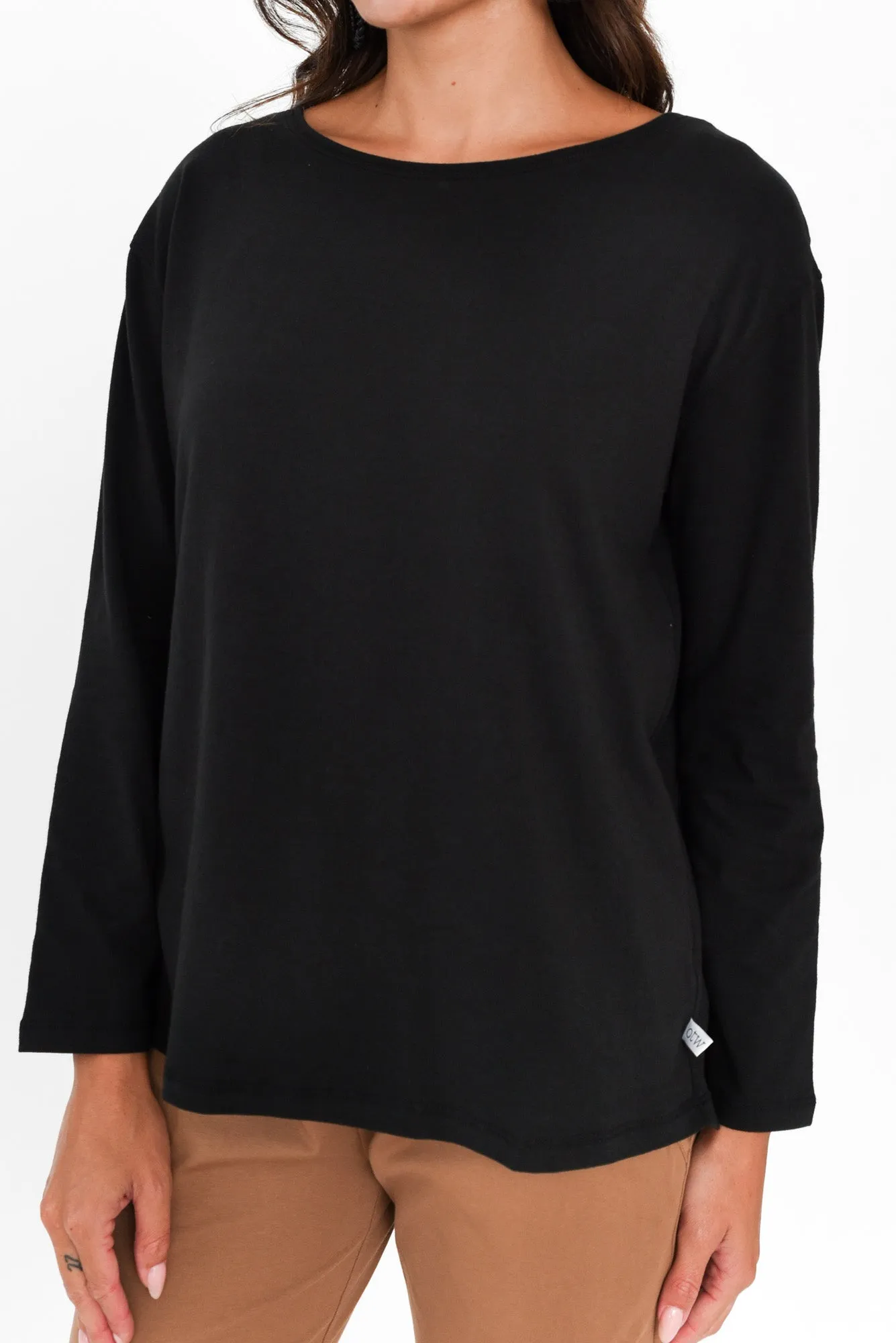 Moya Black Cotton Hi Lo Top sold by Blue Bungalow product image thumbnail 5