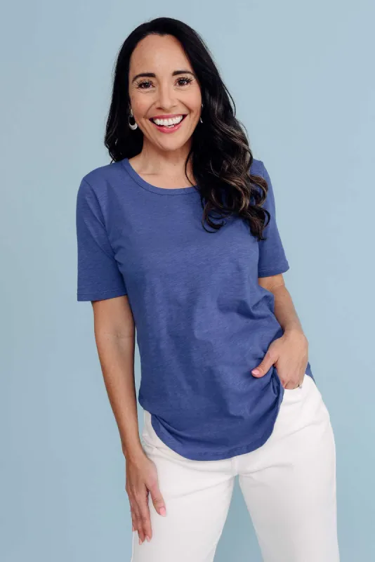 Ariana Ocean Cotton Tee sold by Blue Bungalow