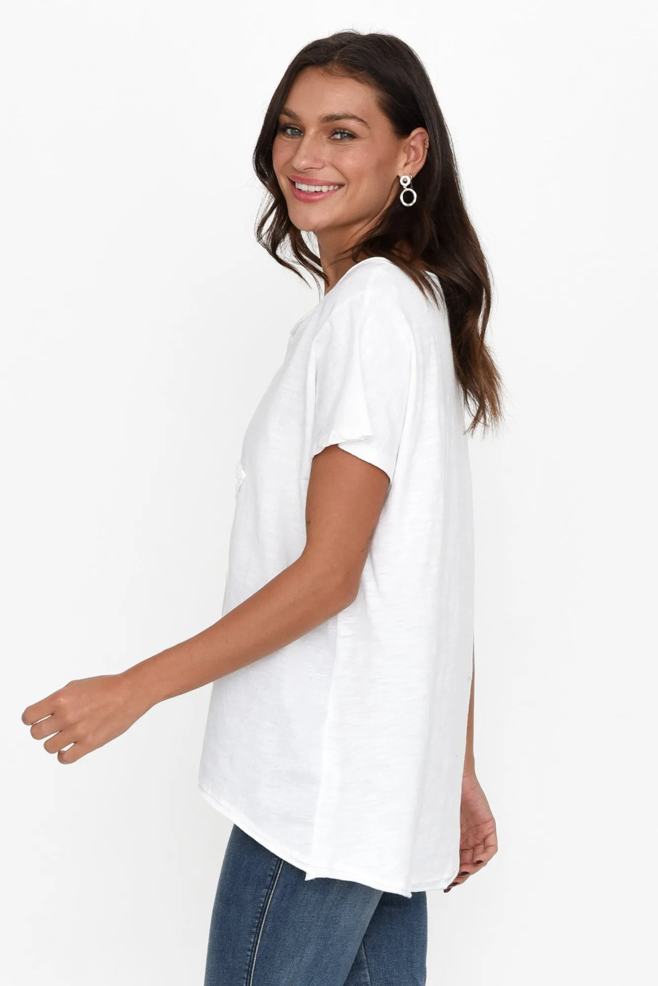 Kassidy White Star Sequin Tee sold by Blue Bungalow product image thumbnail 4