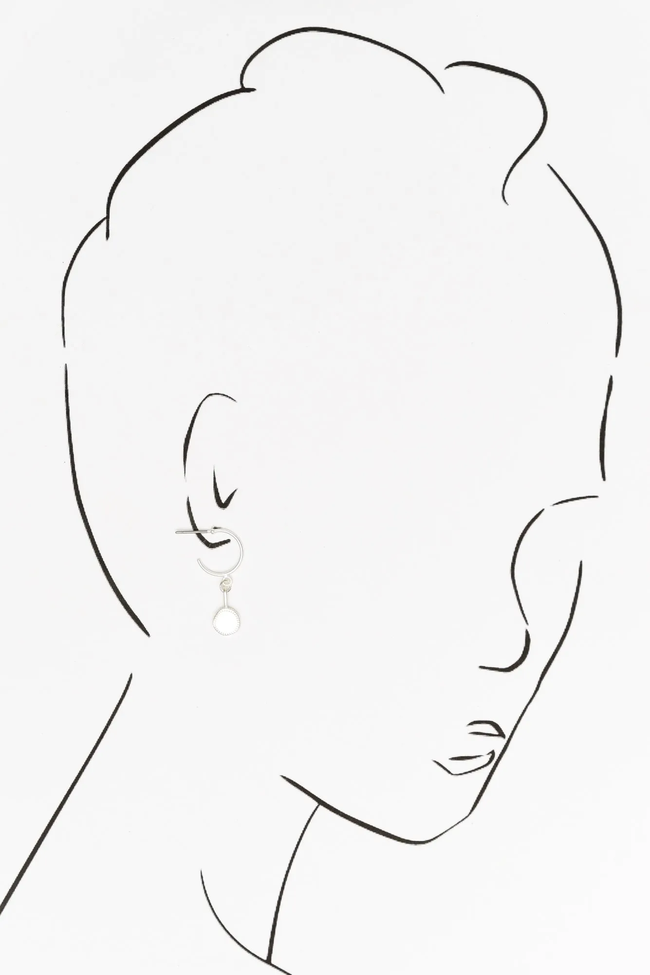 Azula Silver Disc Hoop Earrings sold by Blue Bungalow product image thumbnail 2