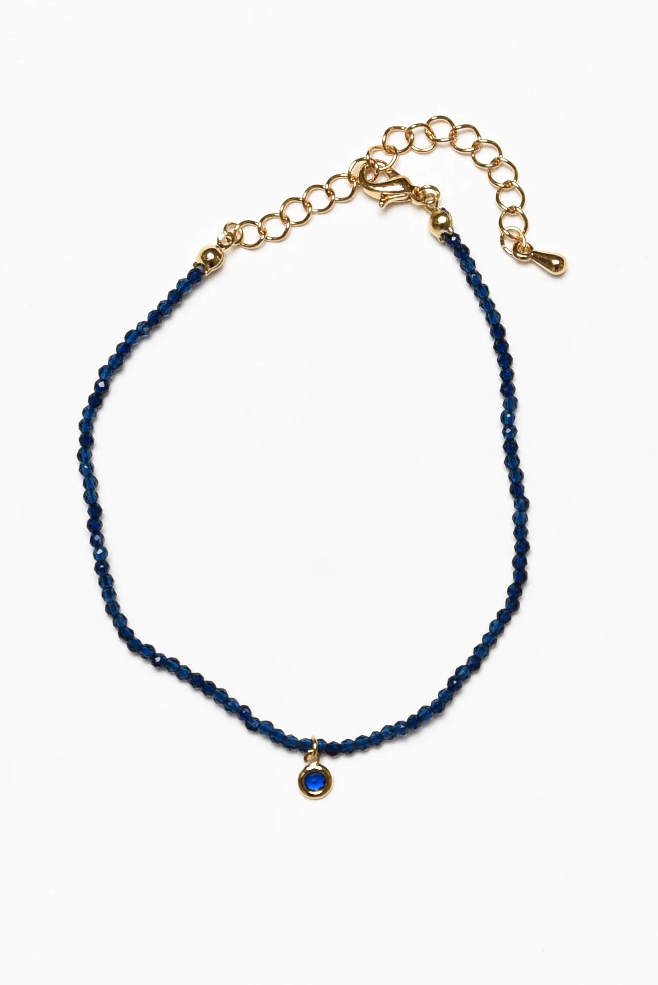 Bribie Sapphire Beaded Bracelet sold by Blue Bungalow