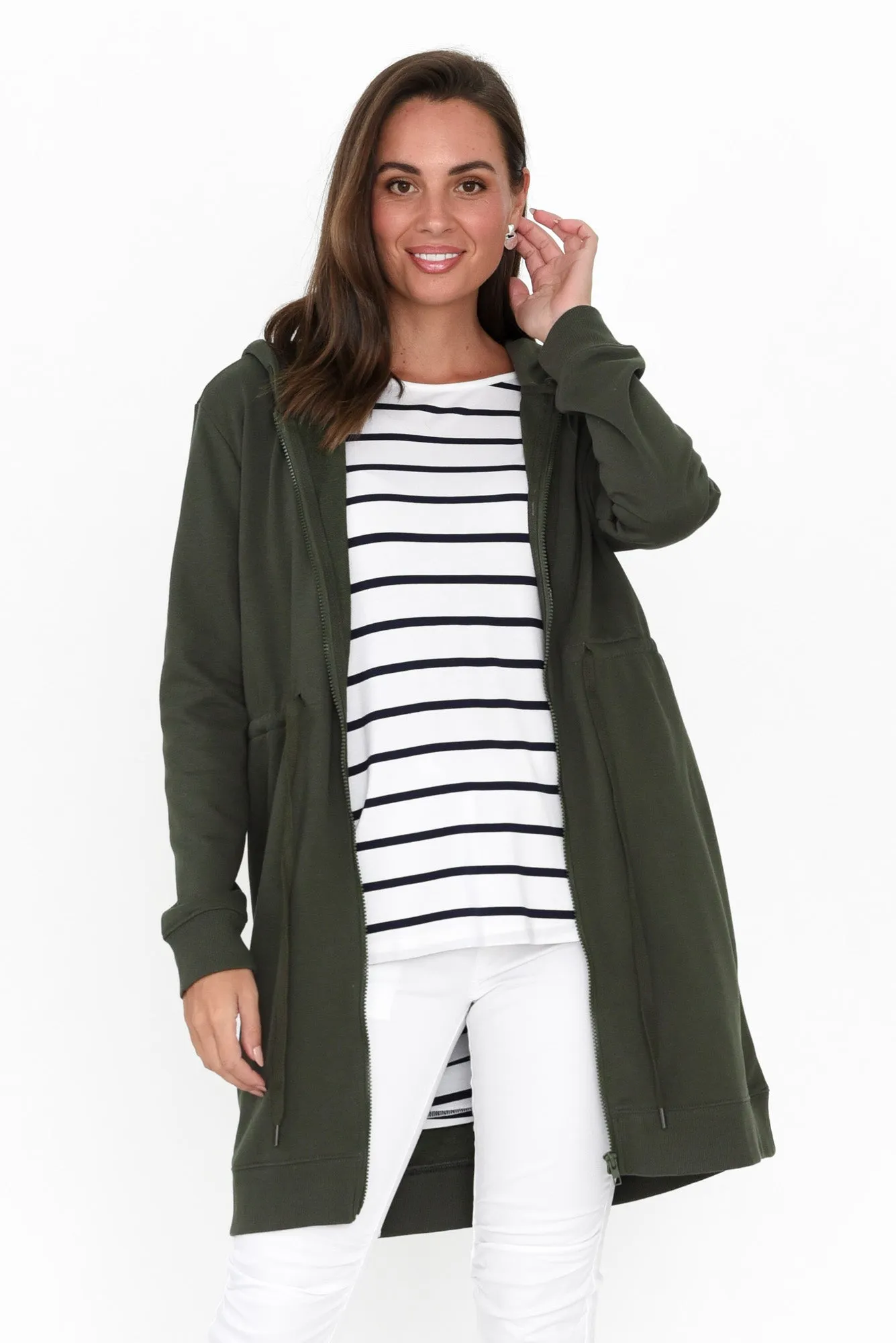 Anorak Khaki Cotton Blend Jacket sold by Blue Bungalow