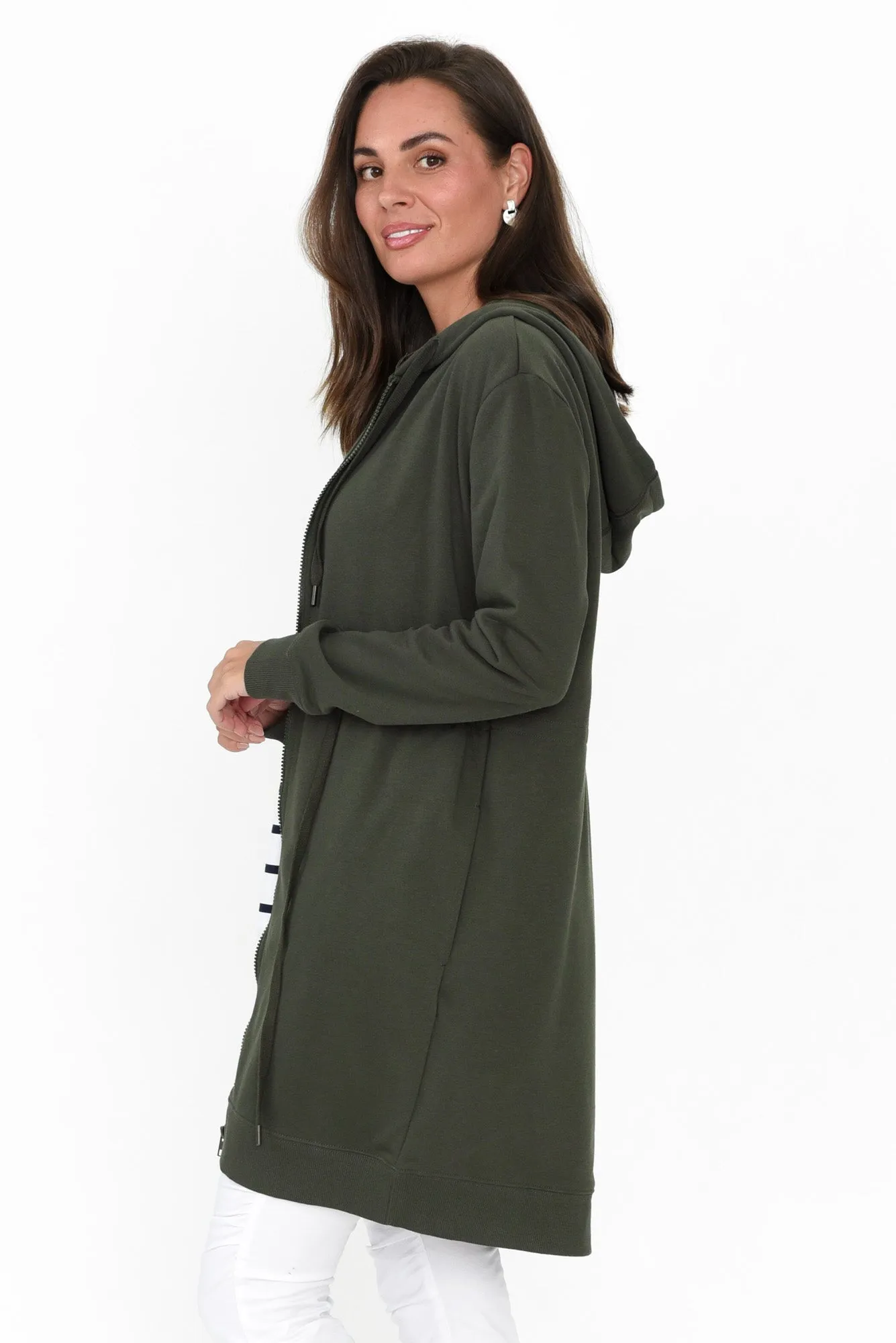 Anorak Khaki Cotton Blend Jacket sold by Blue Bungalow product image thumbnail 3