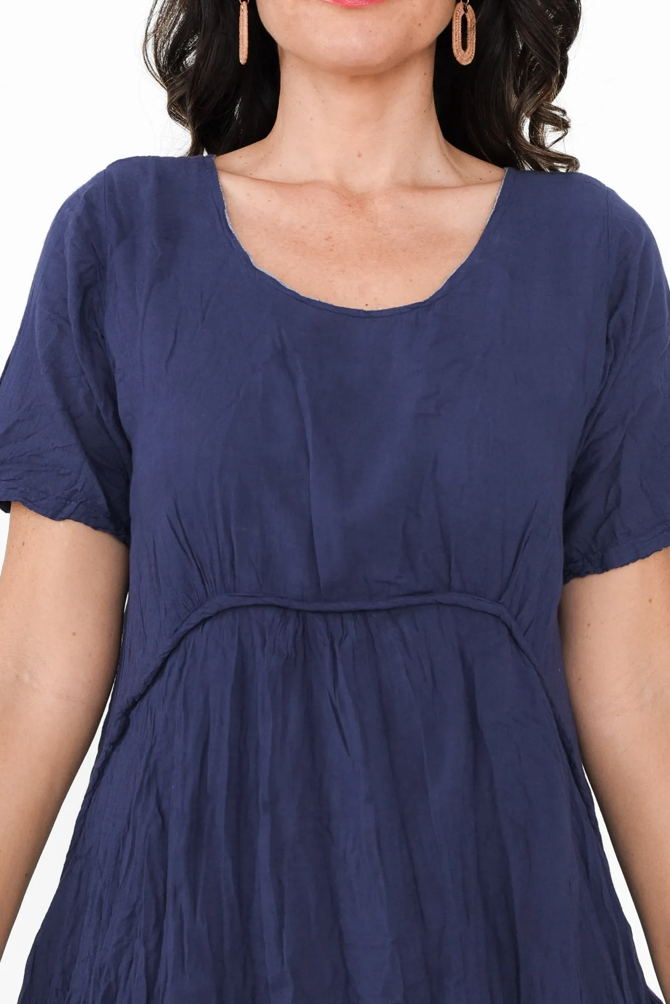 Wilton Navy Cotton Pocket Dress sold by Blue Bungalow product image thumbnail 5