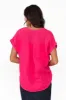 Dorian Hot Pink Linen Cotton Top sold by Blue Bungalow