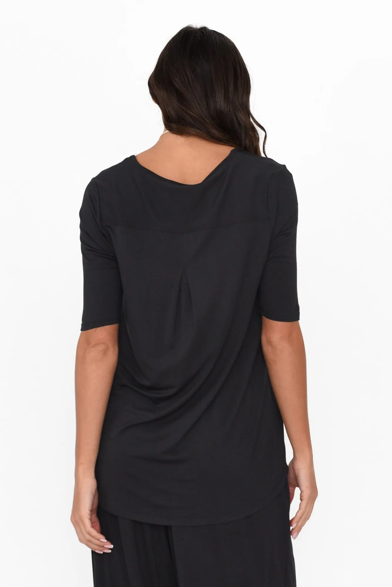 Maya Black Half Sleeve Tee sold by Blue Bungalow product image thumbnail 4