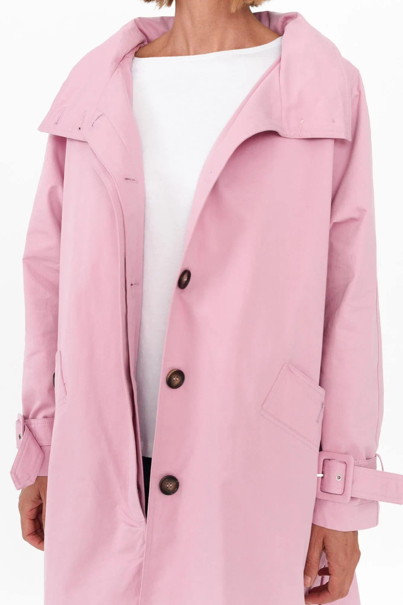 Rosalia Pink Trench Coat sold by Blue Bungalow product image thumbnail 5