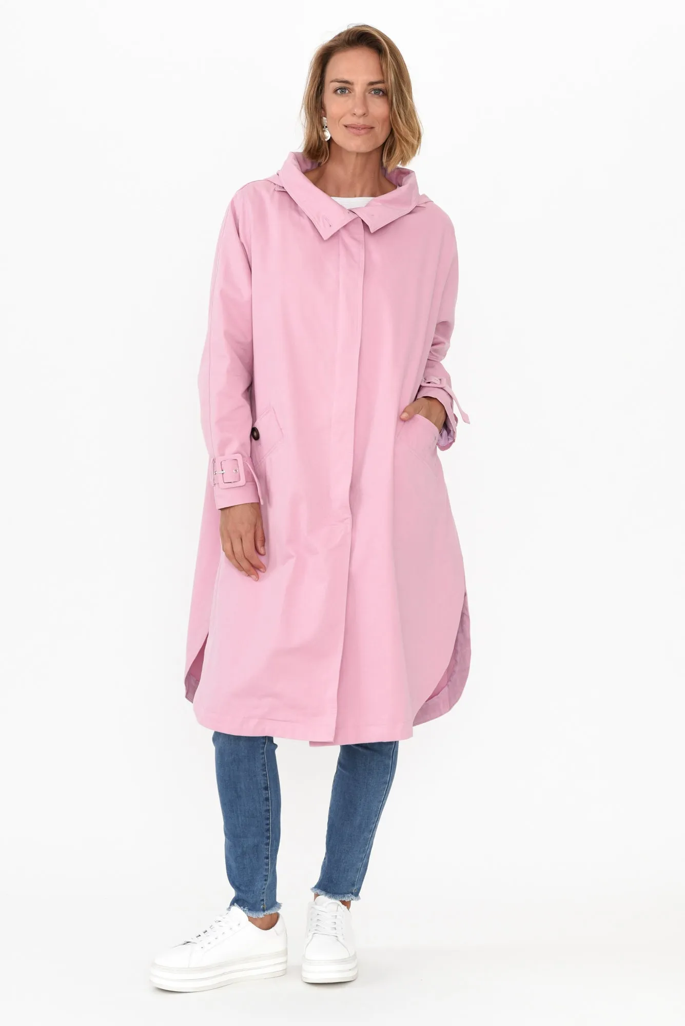 Rosalia Pink Trench Coat sold by Blue Bungalow product image thumbnail 2