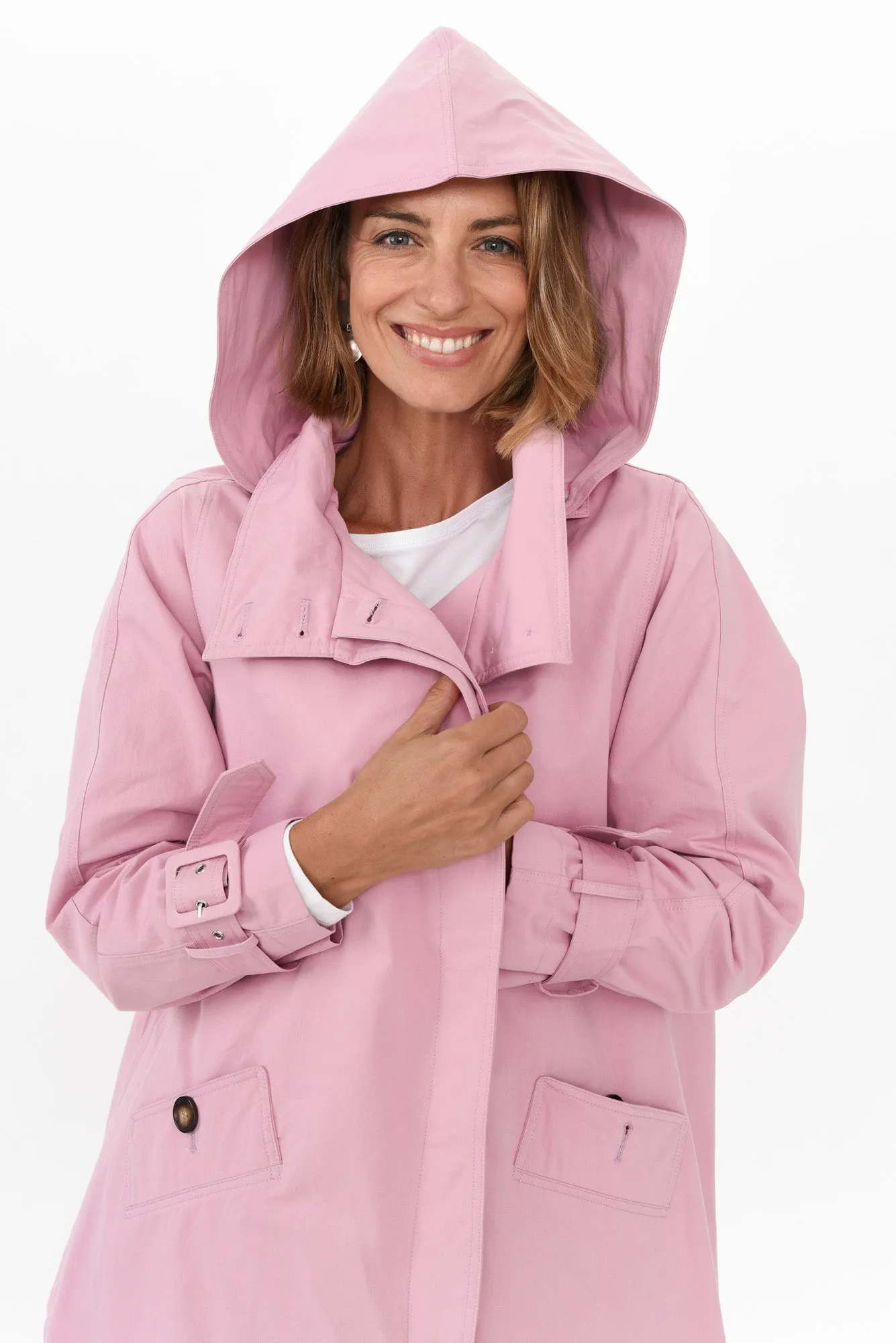 Rosalia Pink Trench Coat sold by Blue Bungalow product image thumbnail 3