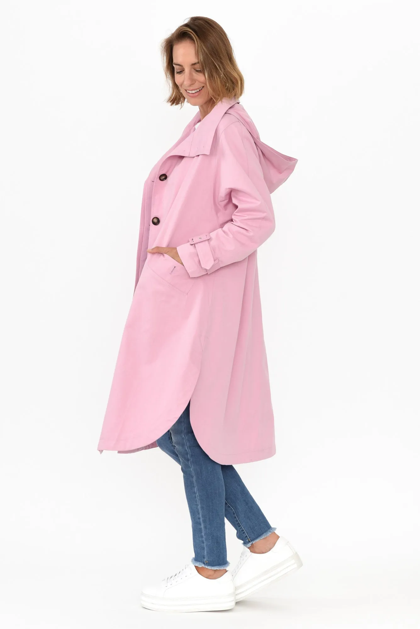 Rosalia Pink Trench Coat sold by Blue Bungalow product image thumbnail 4