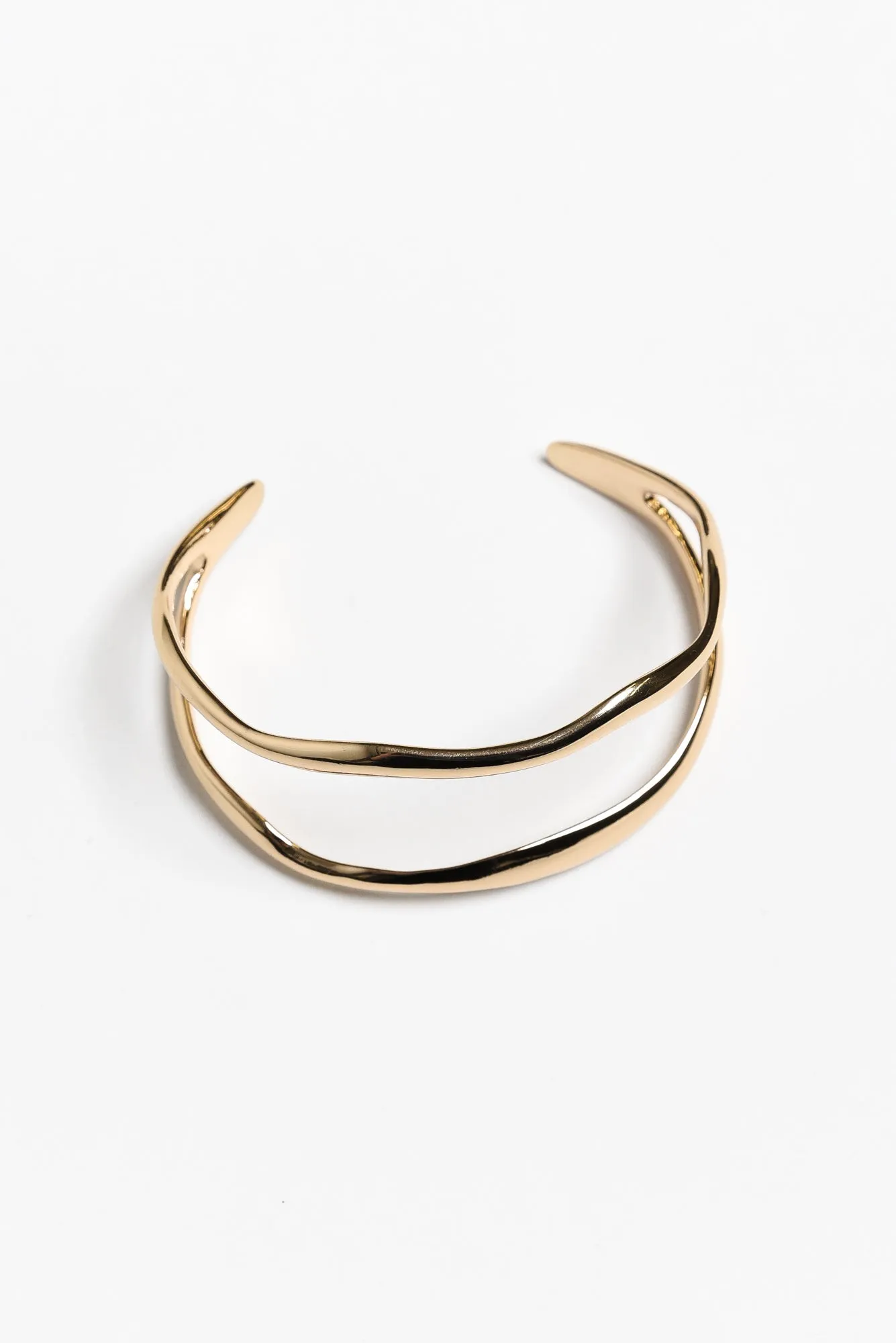 Suzette Gold Wavy Cuff sold by Blue Bungalow