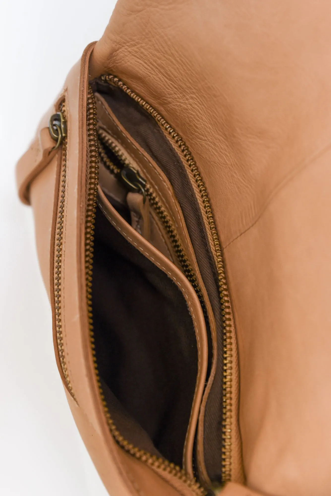 Georgia Tan Leather Crossbody Bag sold by Blue Bungalow product image thumbnail 3