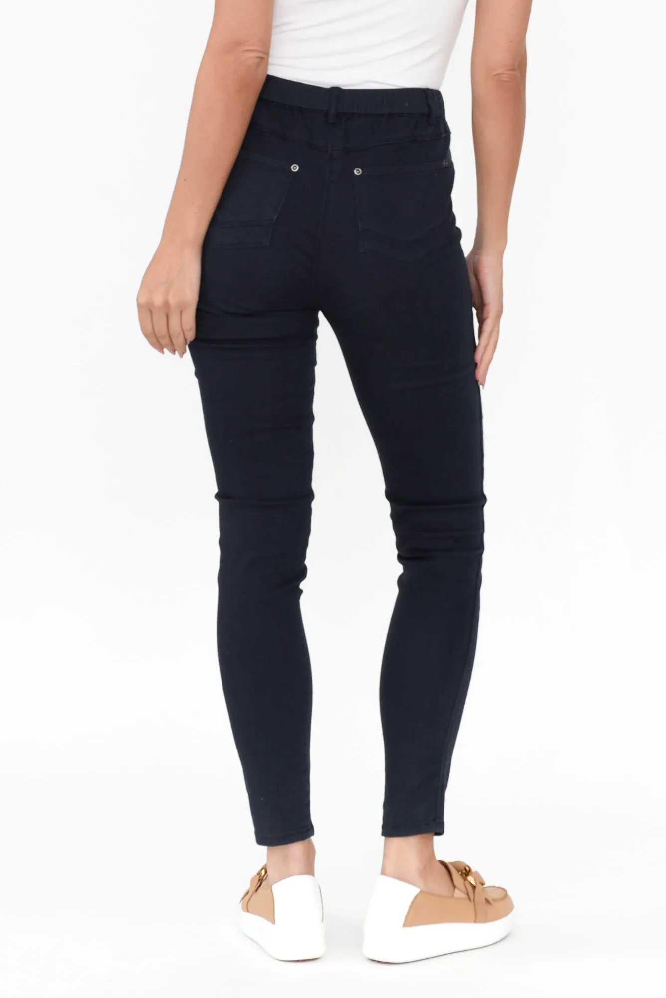 Reed Navy Stretch Cotton Pants sold by Blue Bungalow product image thumbnail 4