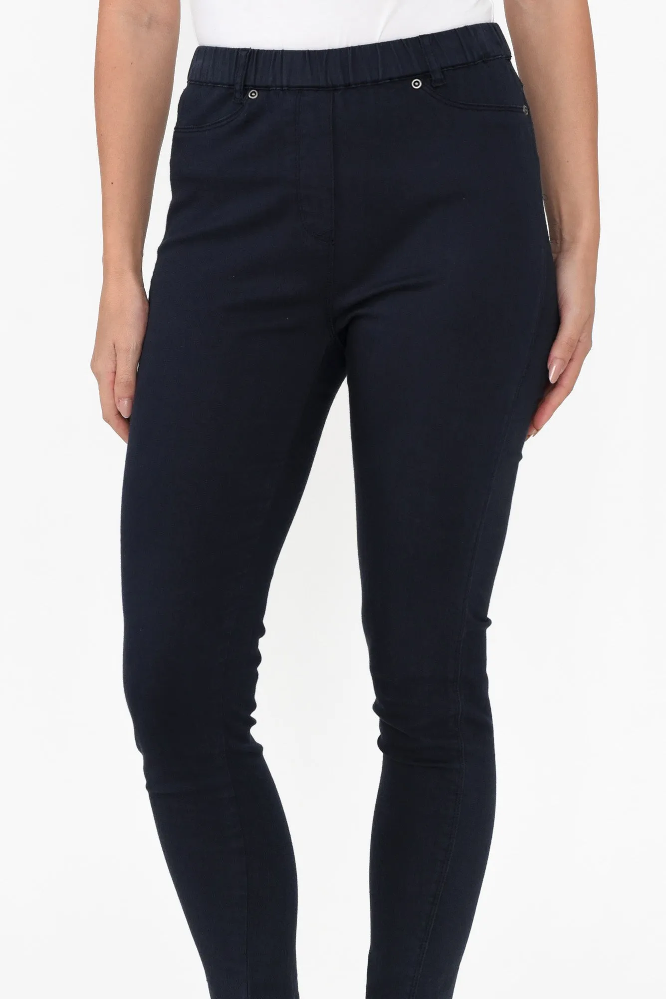 Reed Navy Stretch Cotton Pants sold by Blue Bungalow product image thumbnail 5