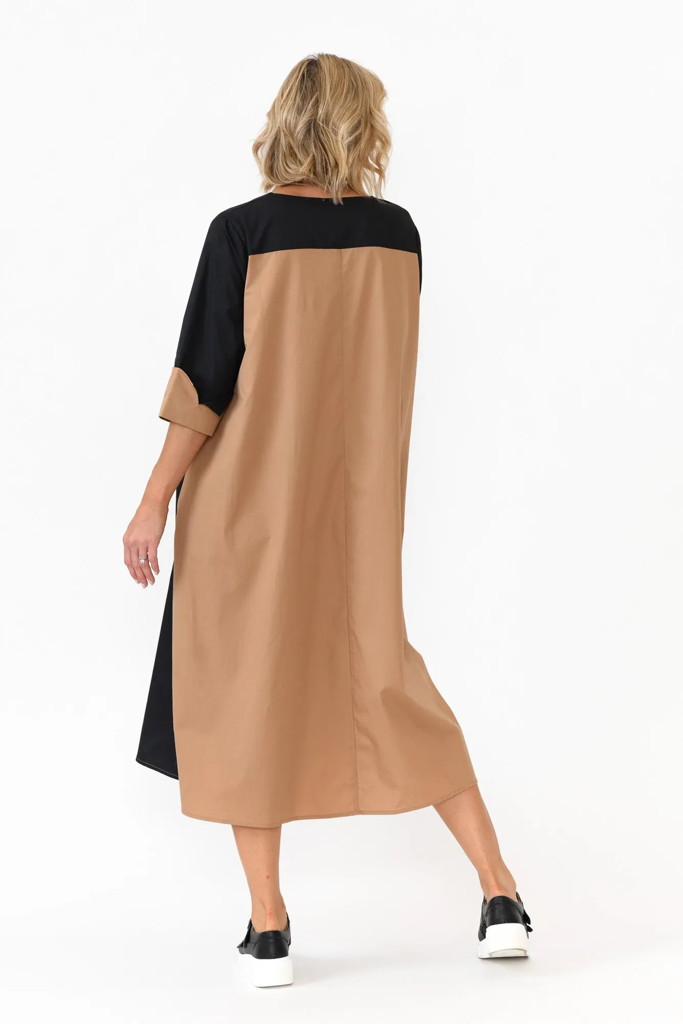 Dancy Black Splice Cotton Dress sold by Blue Bungalow product image thumbnail 3