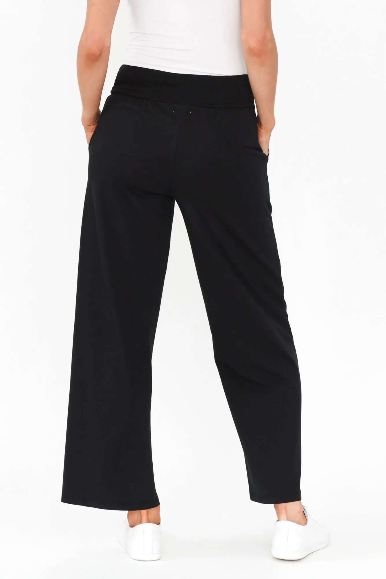 Angelica Black Cotton Shirred Pants sold by Blue Bungalow product image thumbnail 5