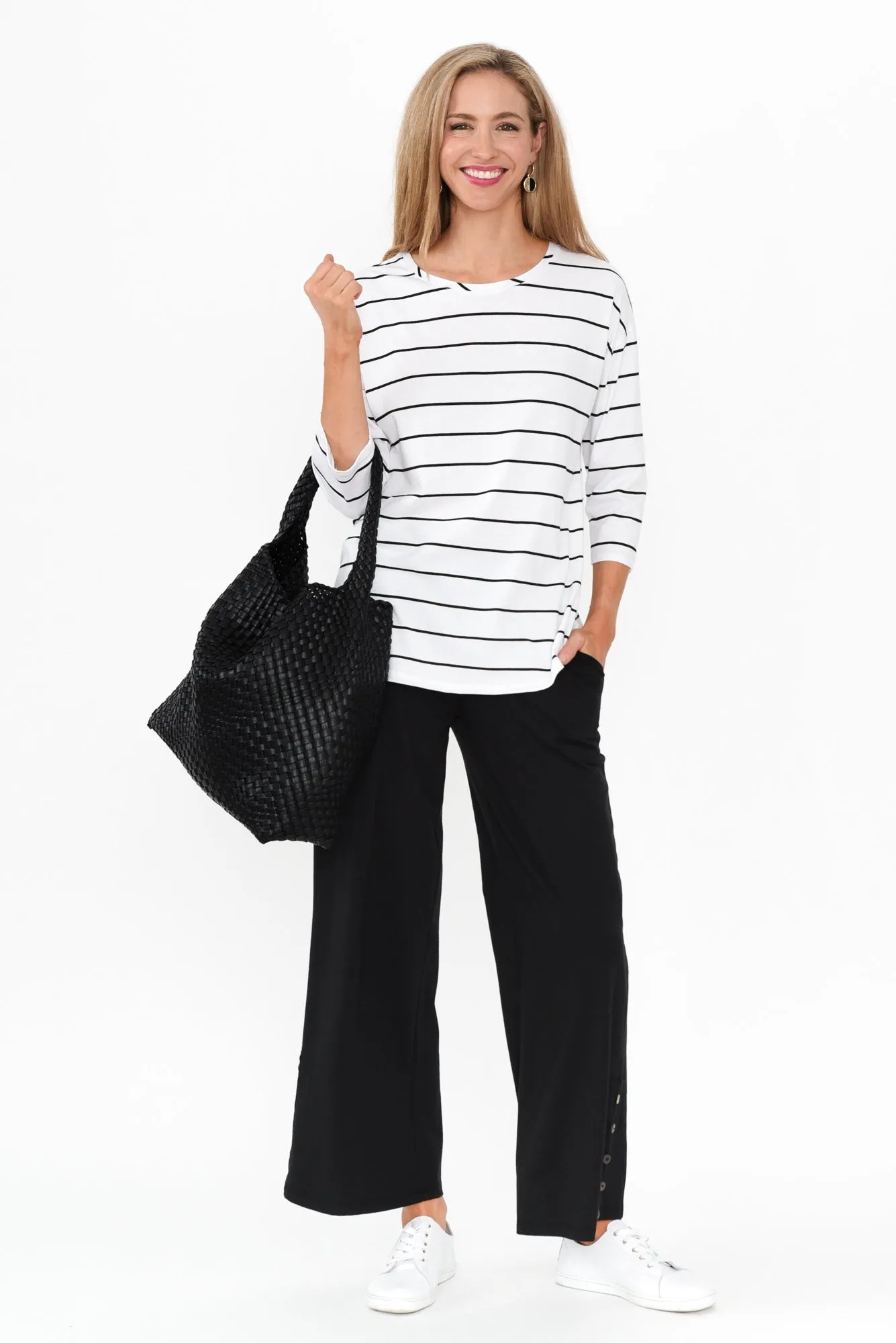 Angelica Black Cotton Shirred Pants sold by Blue Bungalow product image thumbnail 3