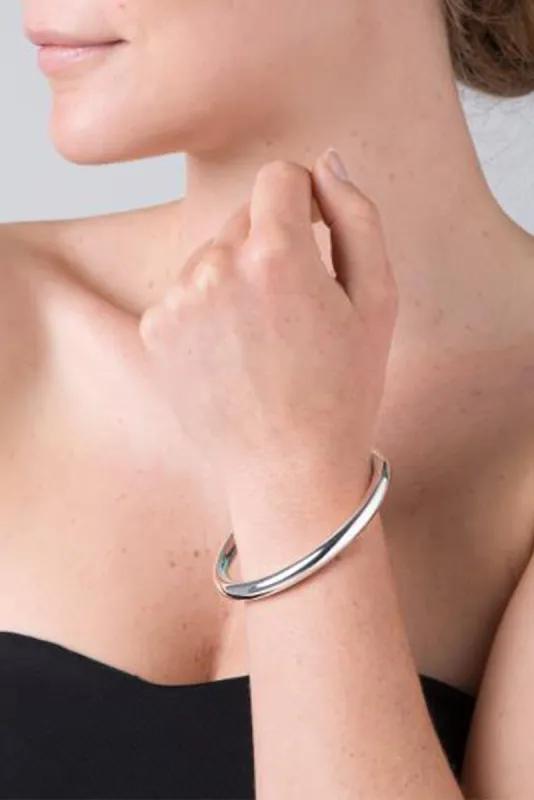 Erin Silver Bangle sold by Blue Bungalow