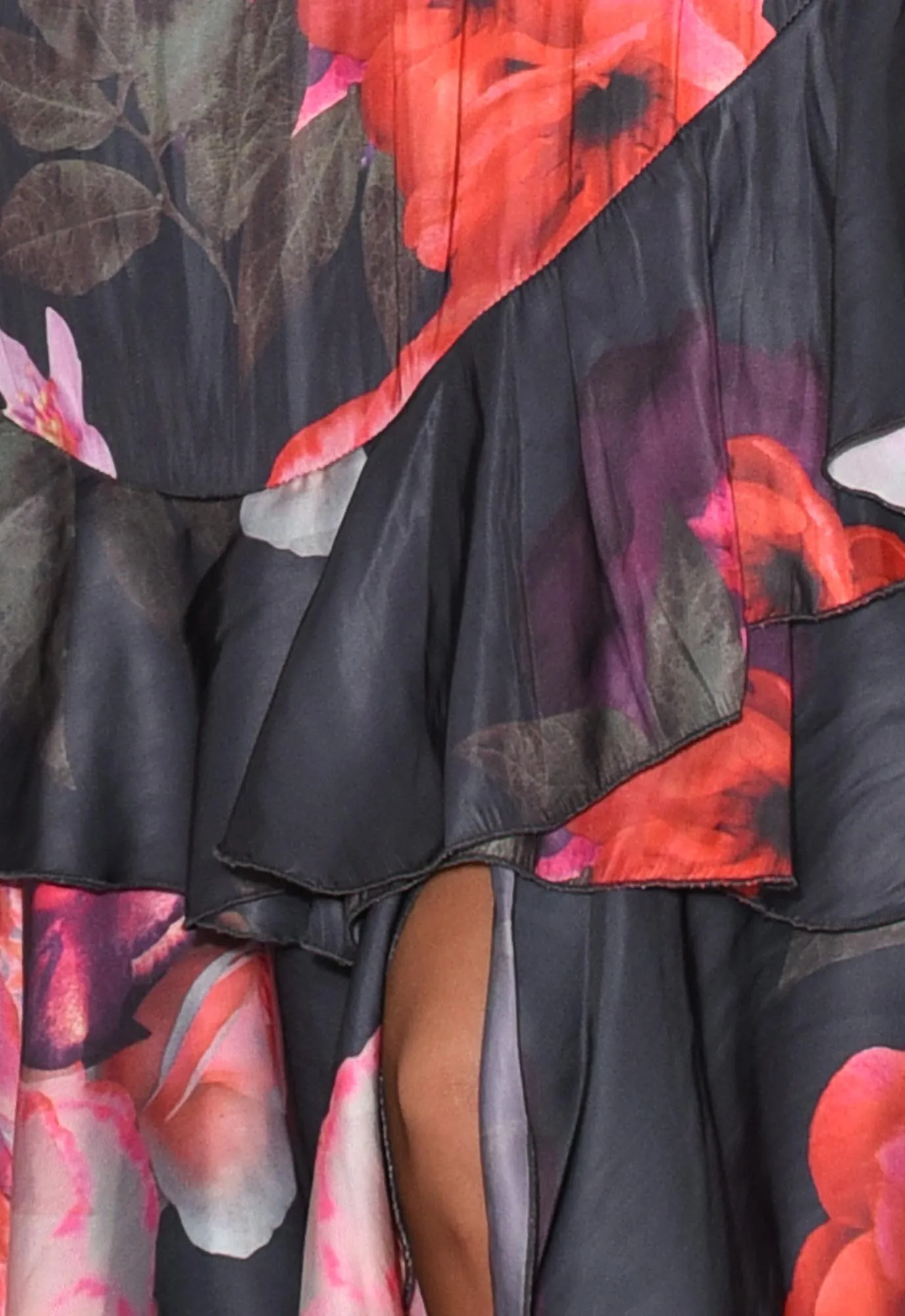 Enough Navy Floral Ruffle Skirt sold by Blue Bungalow product image thumbnail 3