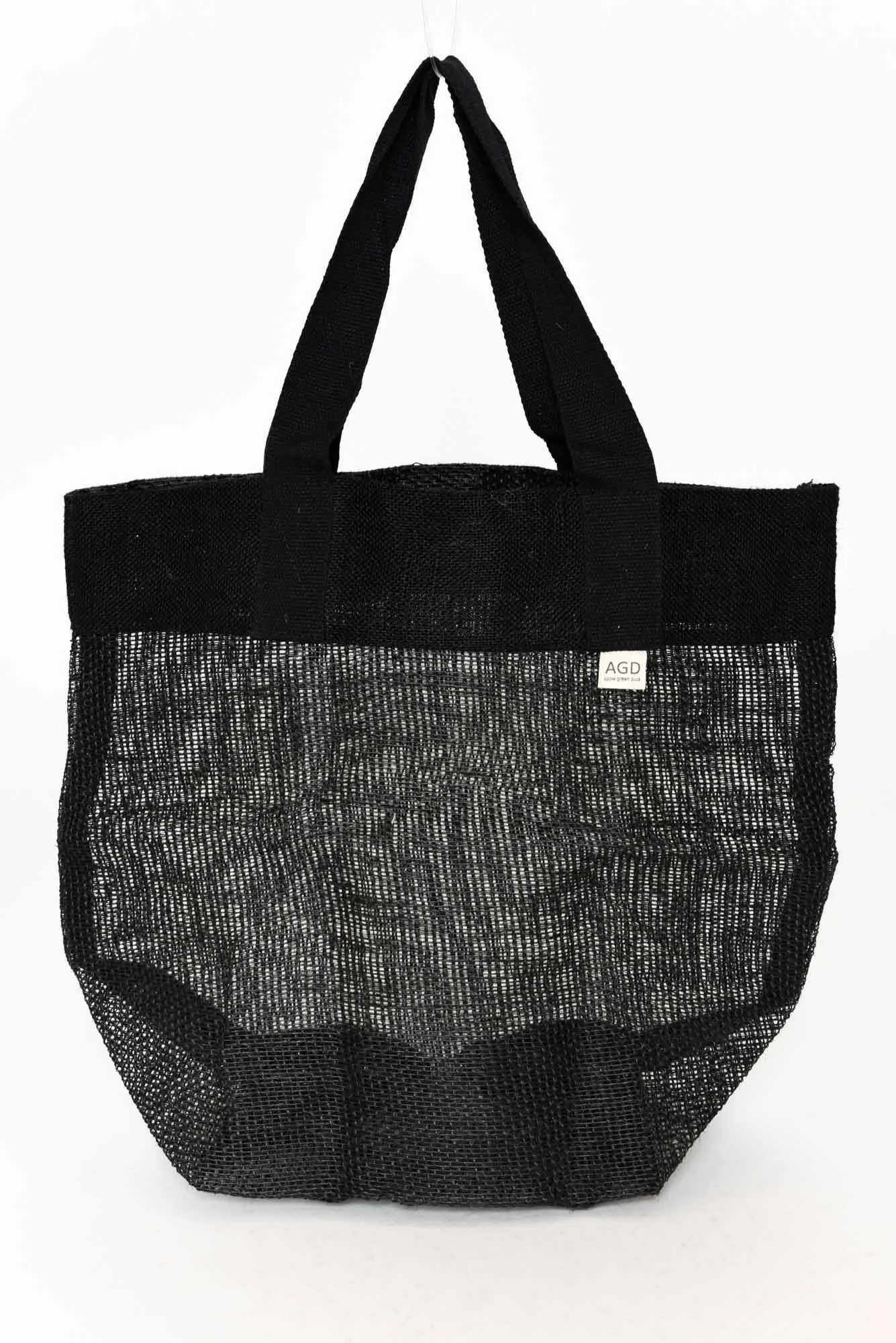 Trish Black Jute Mesh Bag sold by Blue Bungalow