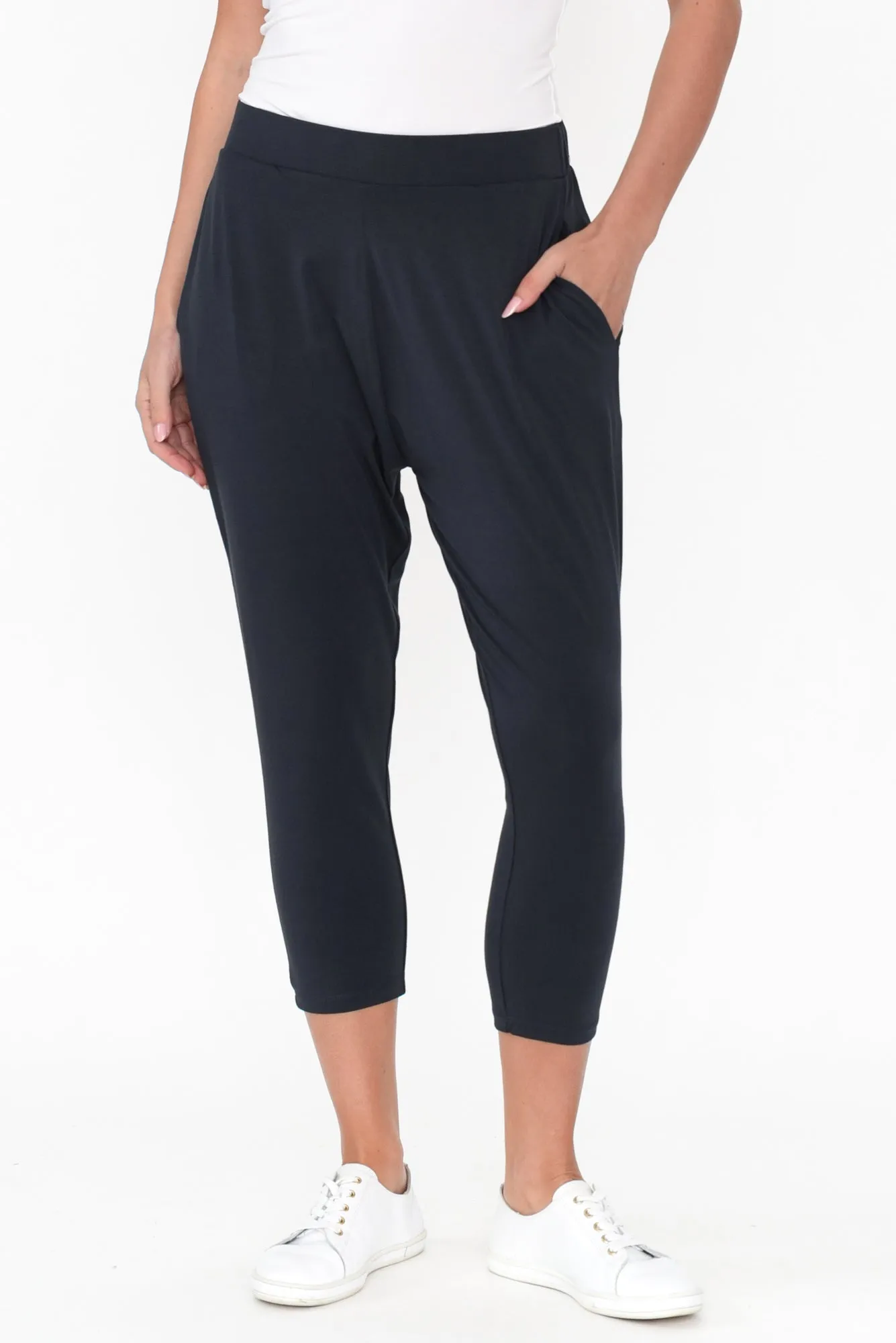 Laina Charcoal Bamboo Cropped Pants sold by Blue Bungalow