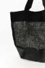 Trish Black Jute Mesh Bag sold by Blue Bungalow
