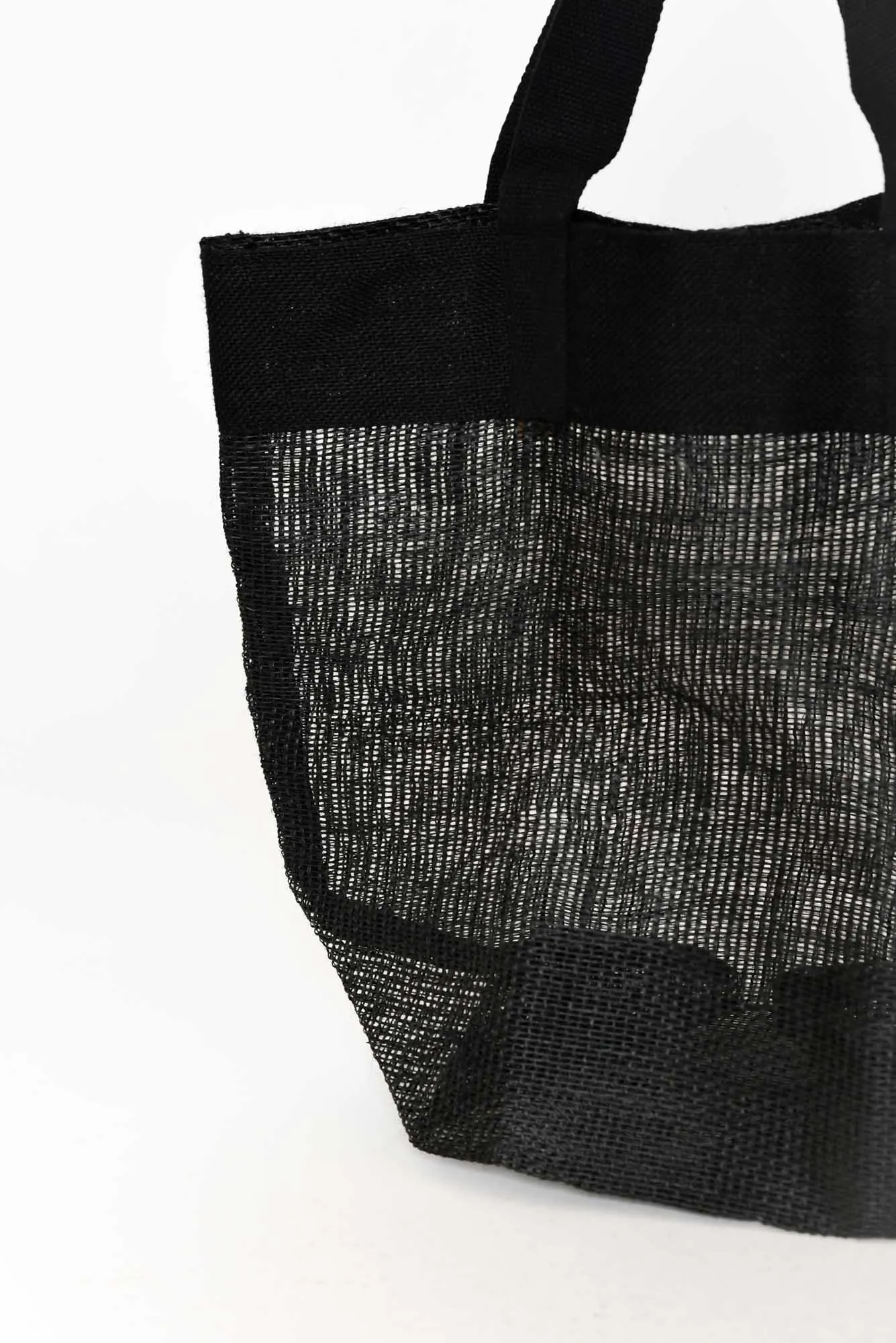 Trish Black Jute Mesh Bag sold by Blue Bungalow product image thumbnail 2