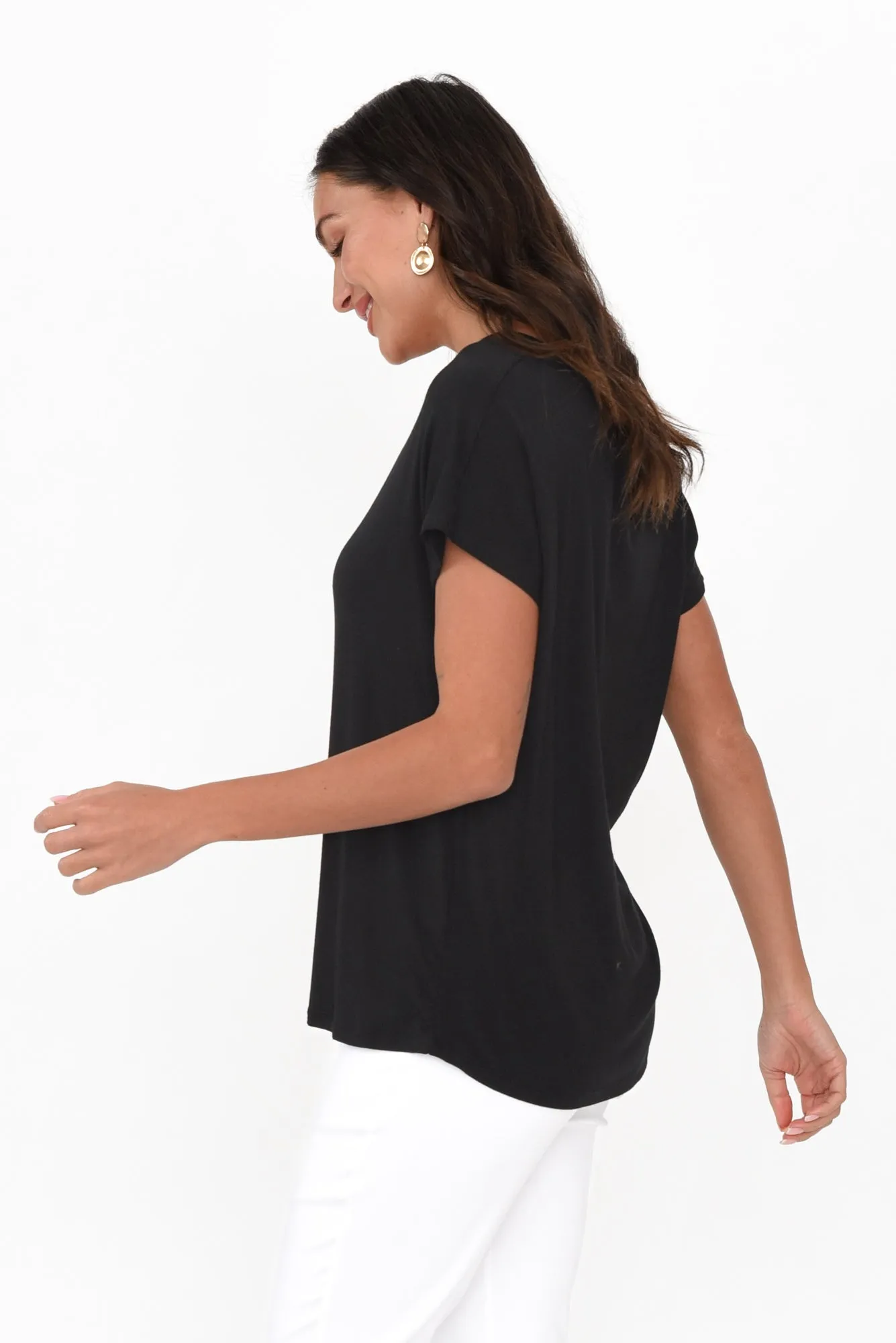 Eadie Black Bamboo Top sold by Blue Bungalow product image thumbnail 3