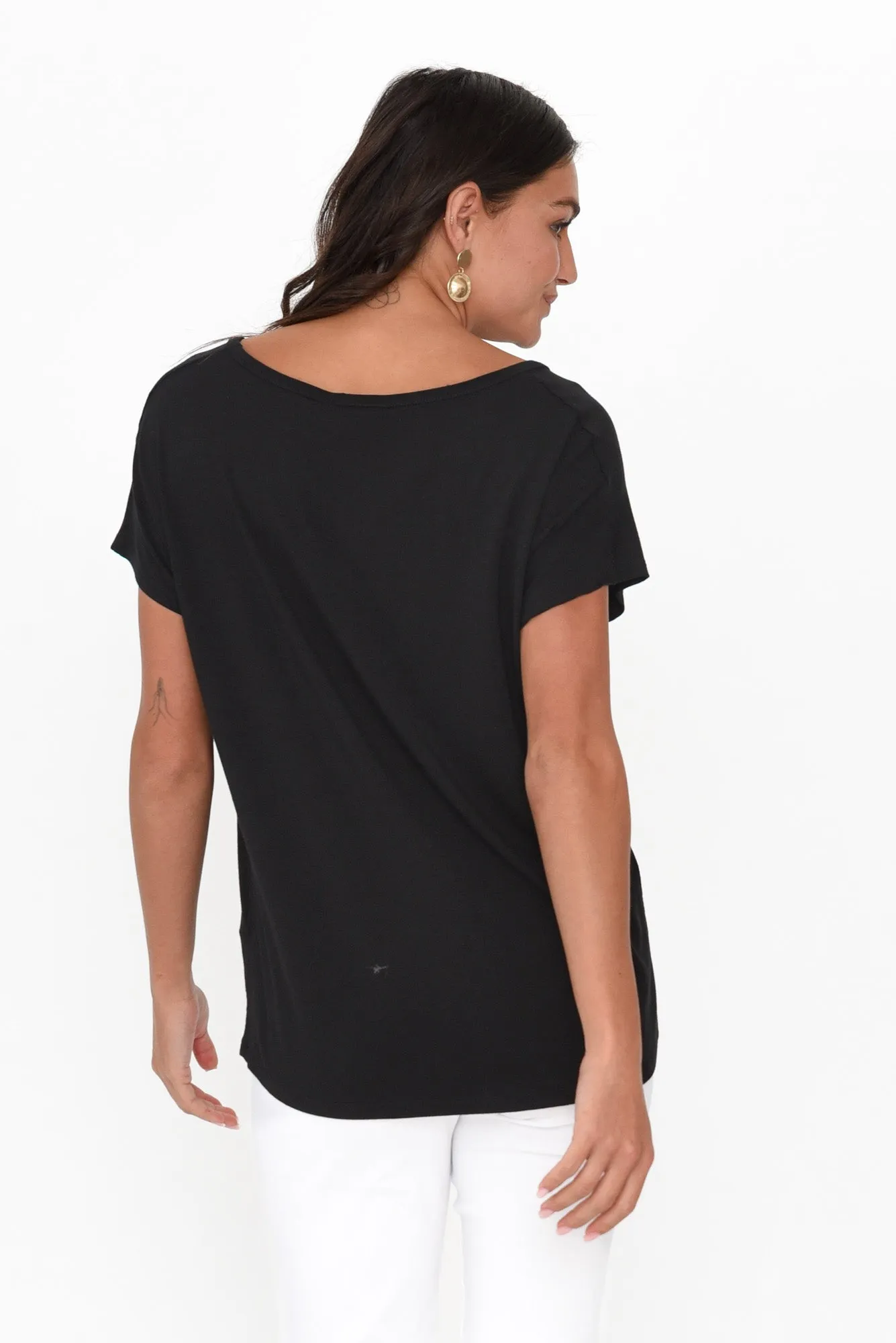 Eadie Black Bamboo Top sold by Blue Bungalow product image thumbnail 4