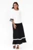 Shakita Black Cotton Trim Maxi Skirt sold by Blue Bungalow