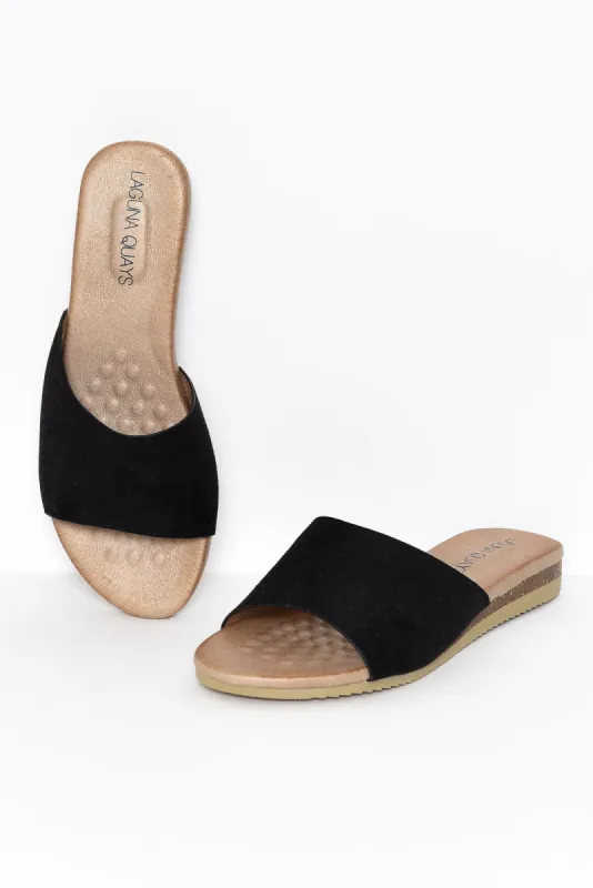 Kaia Black Asymmetrical Slide sold by Blue Bungalow