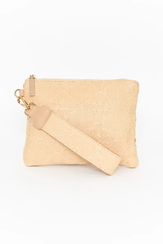Tobray Natural Weave Pouch sold by Blue Bungalow