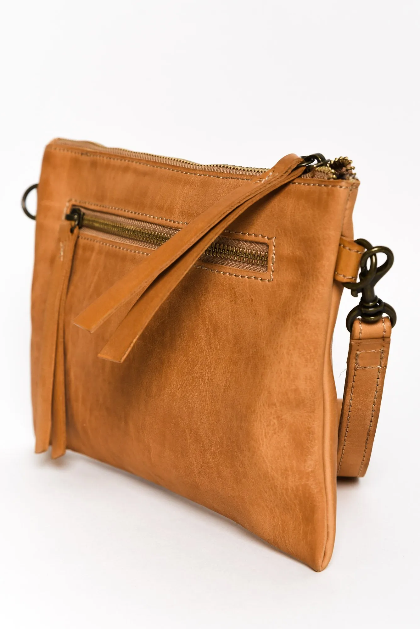 Monterey Tan Leather Crossbody Bag sold by Blue Bungalow product image thumbnail 2
