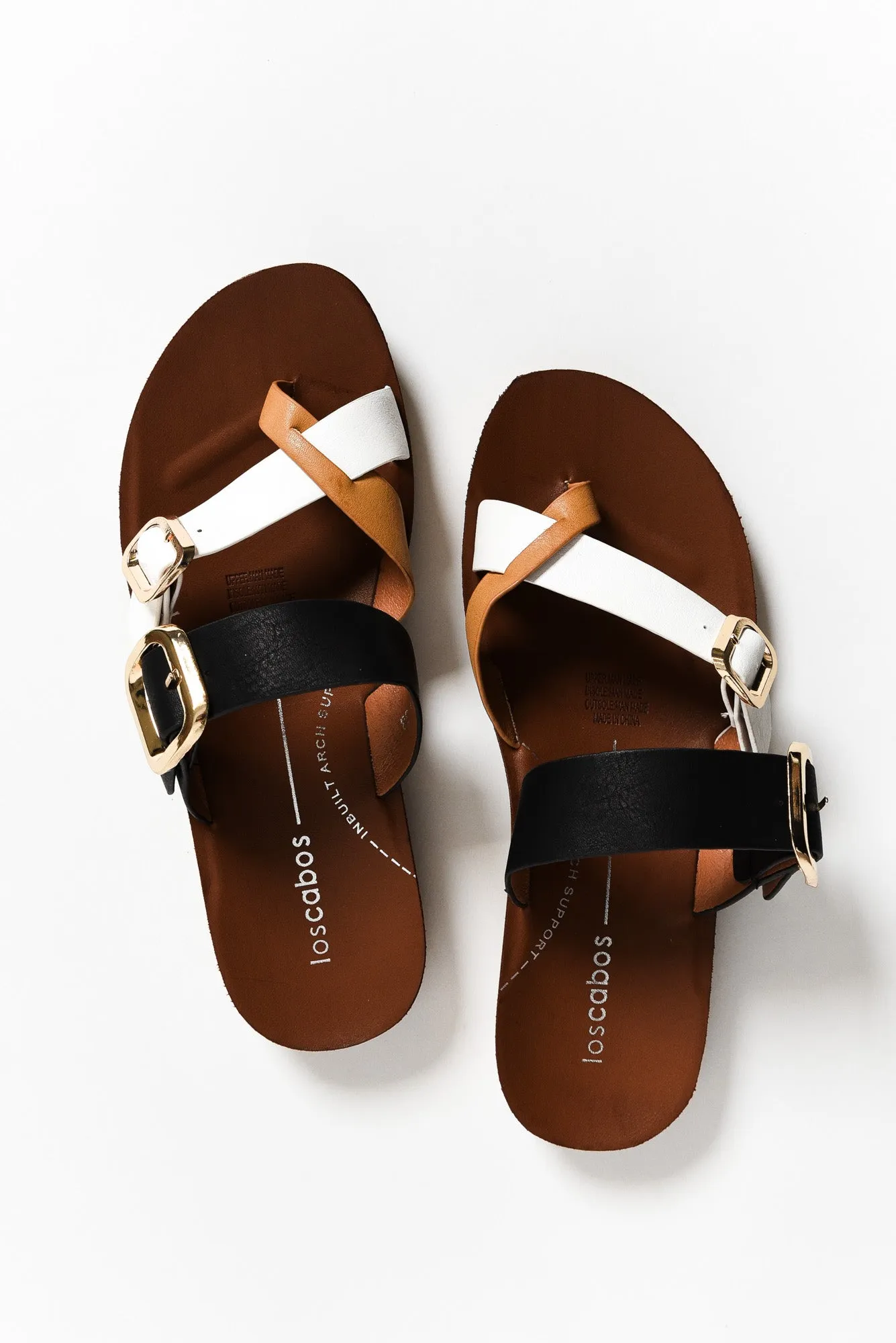 Dany Black Splice Buckle Slide sold by Blue Bungalow