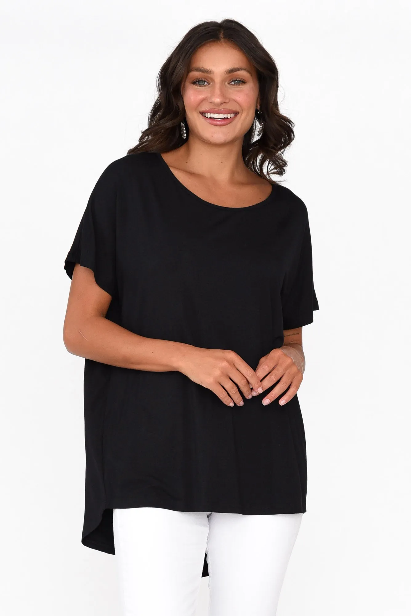 Danya Black Bamboo Top sold by Blue Bungalow