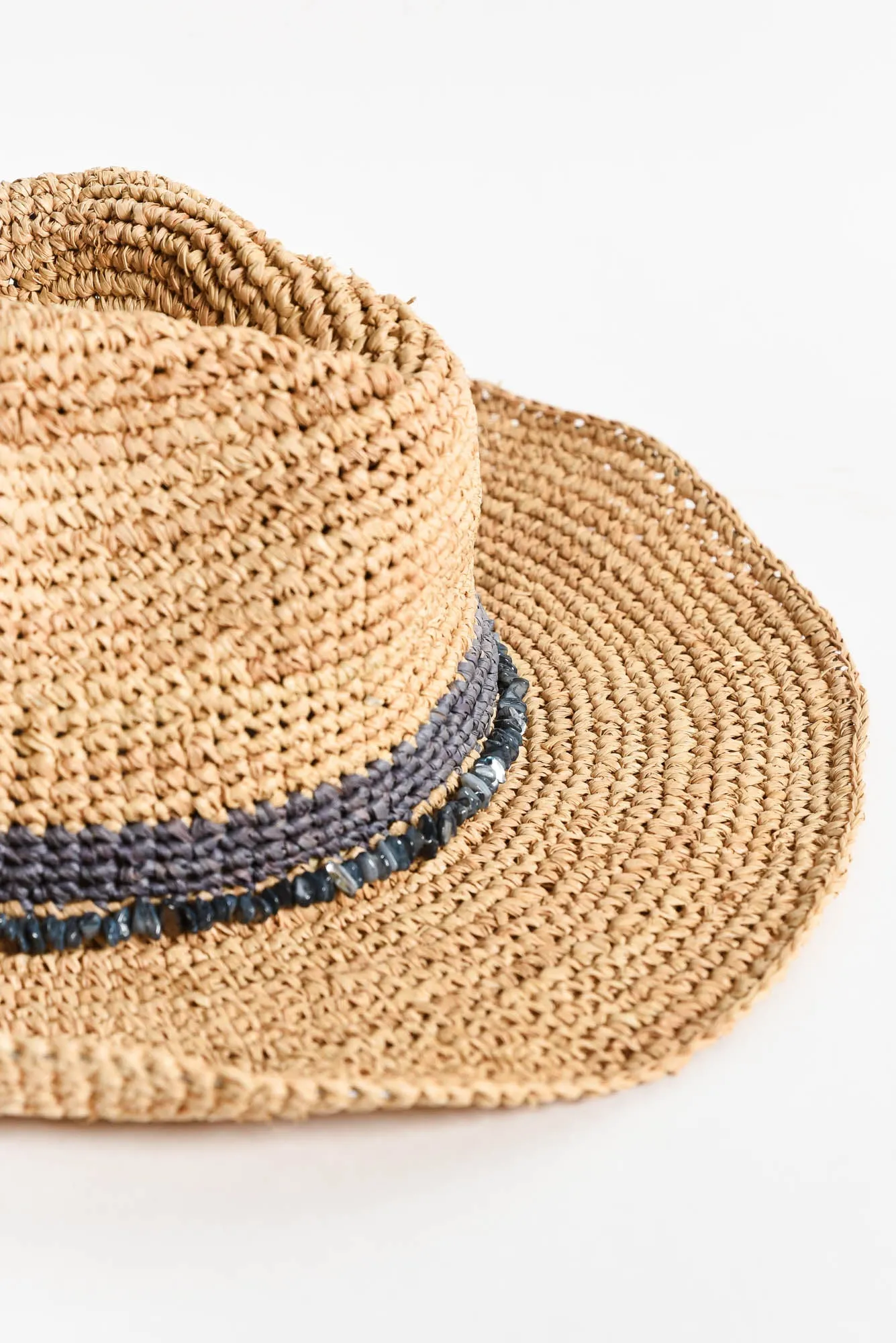 Cassie Cobalt Raffia Cowboy Hat sold by Blue Bungalow product image thumbnail 2